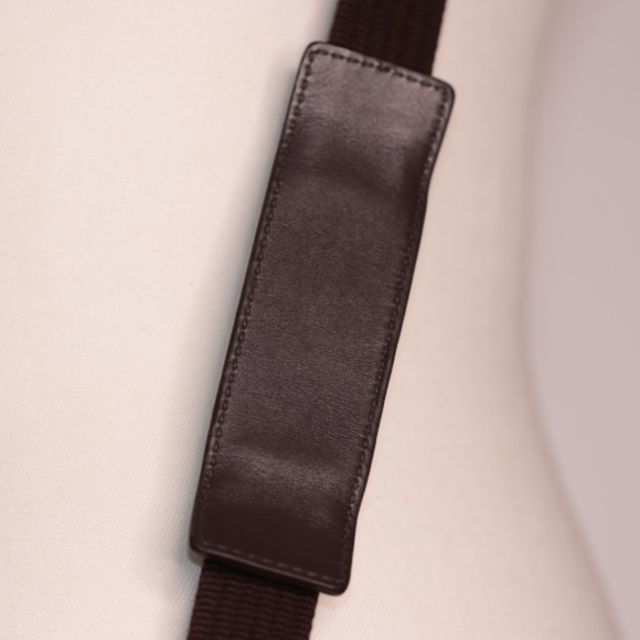 Coach E06-10266 brown sling bag w/ suede, snake skin and patent accents on front - Picture 8 of 15